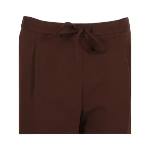 Pleated Drawstring Straight Leg Trousers