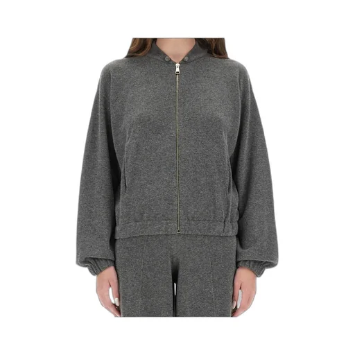 Ball Pin Embellished Zipped Cardigan
