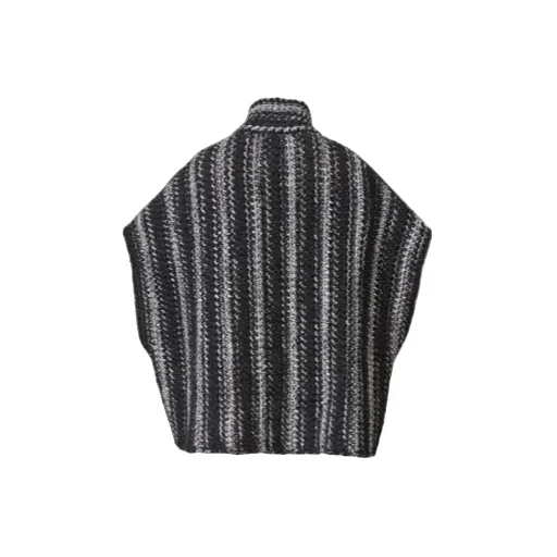 Knit-Trim Cape Coat