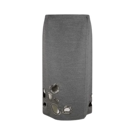 Cut-Out Embellished Midi Skirt