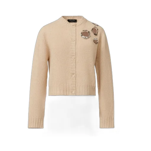 Strass Cut-Out Cardigan