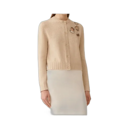 Strass Cut-Out Cardigan