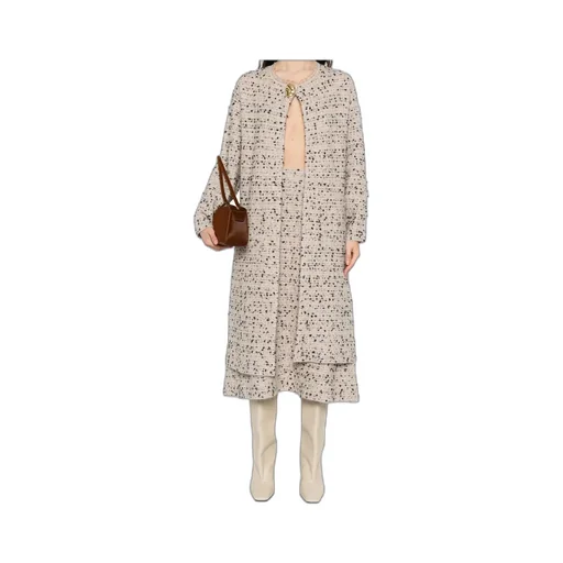 Long Sleeved Tweed Coat