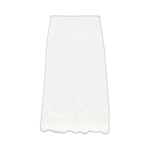 Lace-Trim Pencil Skirt