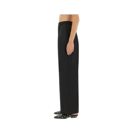 Elasticated-Waistband Wool Trousers