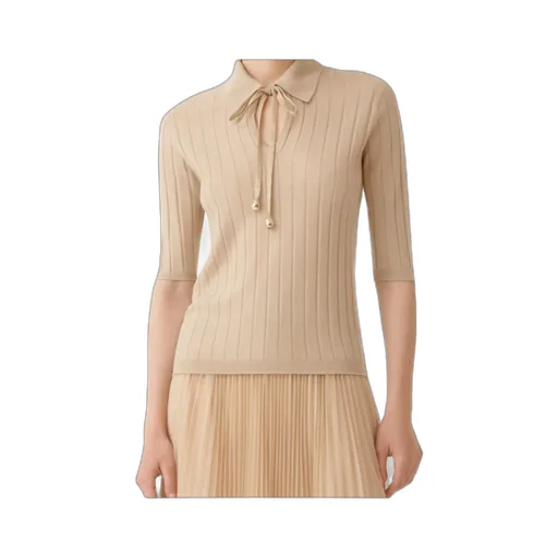 Ribbed V-Neck Knitwear