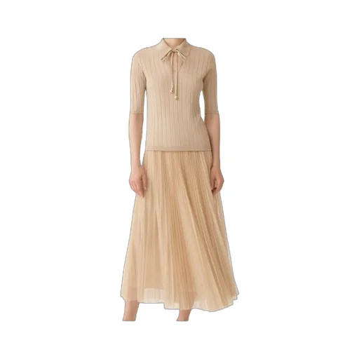 Ribbed V-Neck Knitwear