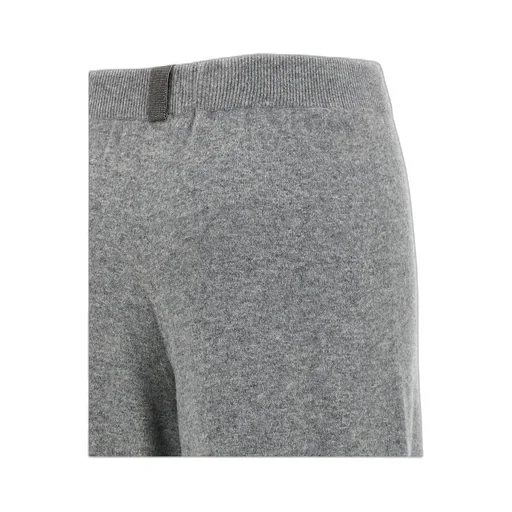 Elastic-Waistband Jewel-Detail Trousers