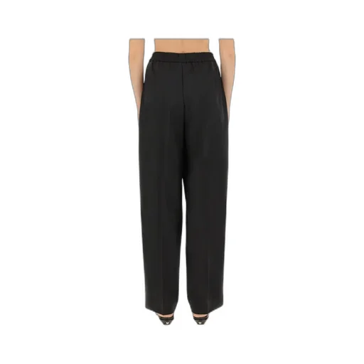 Elasticated-Waistband Wool Trousers