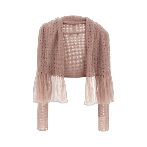 Fringed Crocheted Cardigan