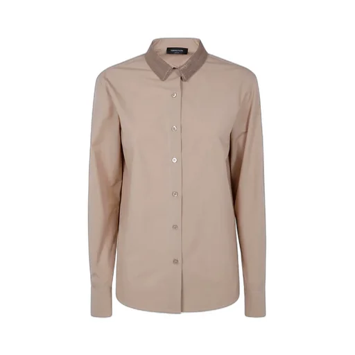 Shirt With Filo Diamante Collar