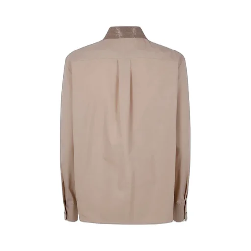 Shirt With Filo Diamante Collar