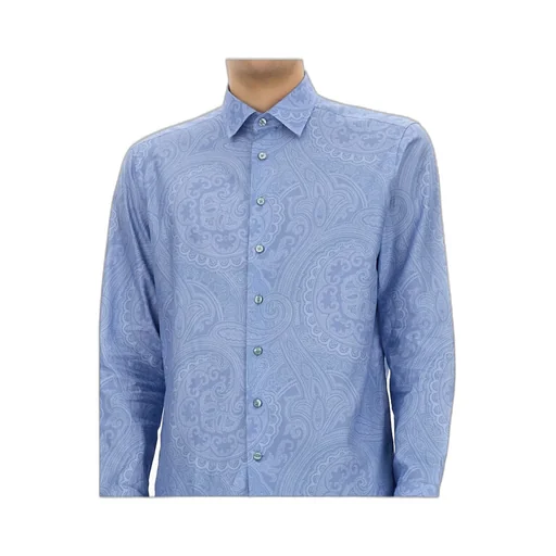 Paisley-Print Button-Up Shirt