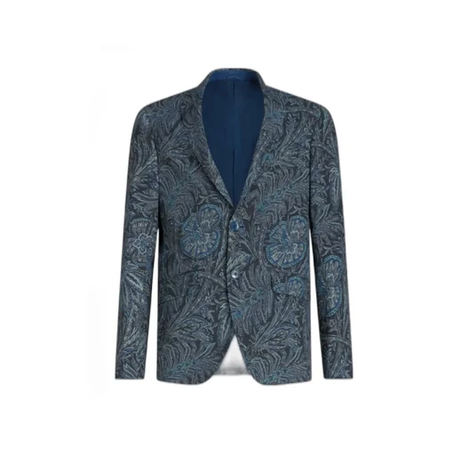 V-Neck Floral Printed Blazer
