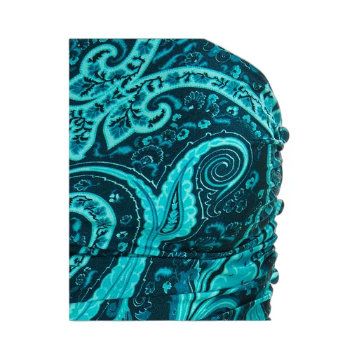 Paisley-Printed One-Shoulder Asymmetric Mini Dress