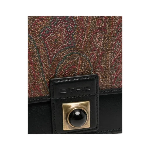 Paisley-Print Coated Crossbody Bag