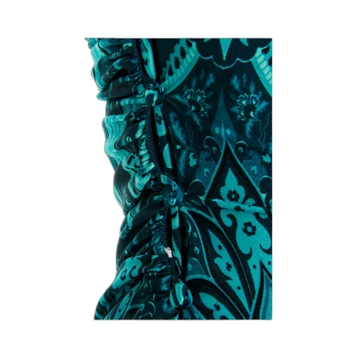 Paisley-Printed One-Shoulder Asymmetric Mini Dress