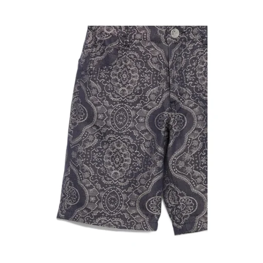 Patterned-Jacquard Shorts