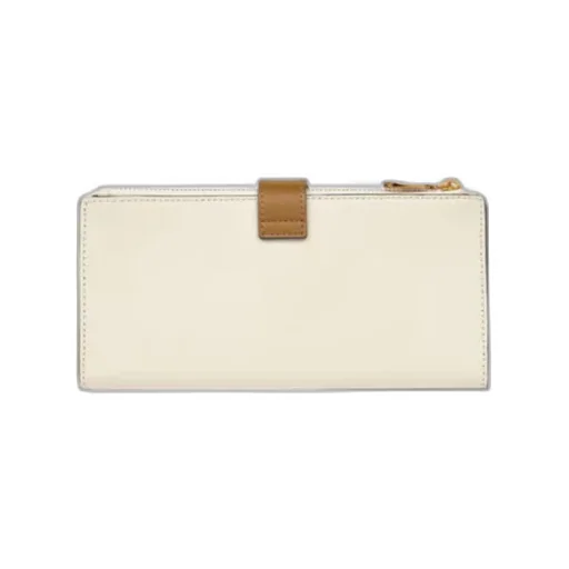 Leather Wallet With Pegaso Button