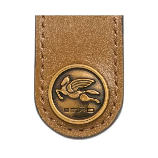 Leather Wallet With Pegaso Button