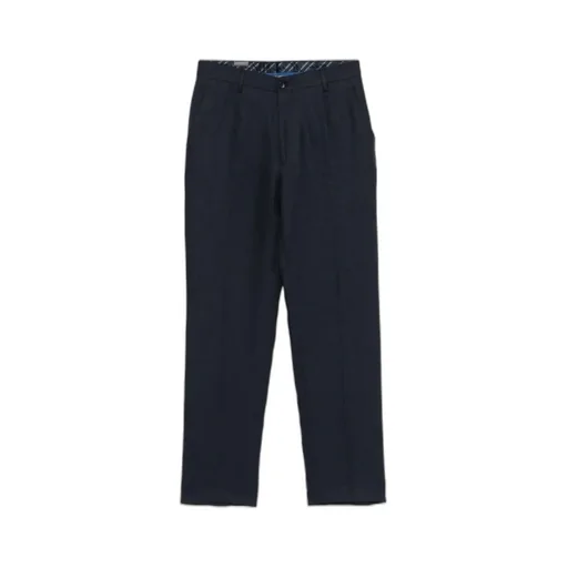 Linen Tapered-Leg Trousers