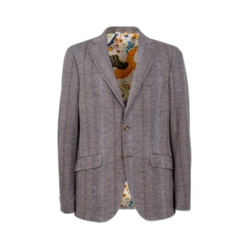 Single-Breasted Striped Blazer