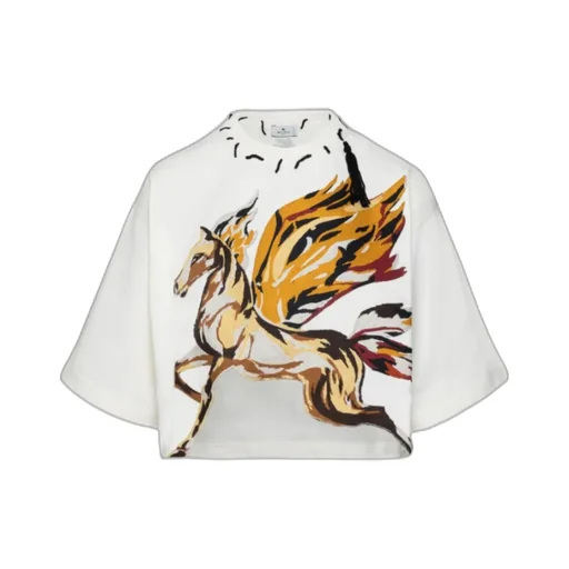Pegaso-Patch Cropped T-Shirt