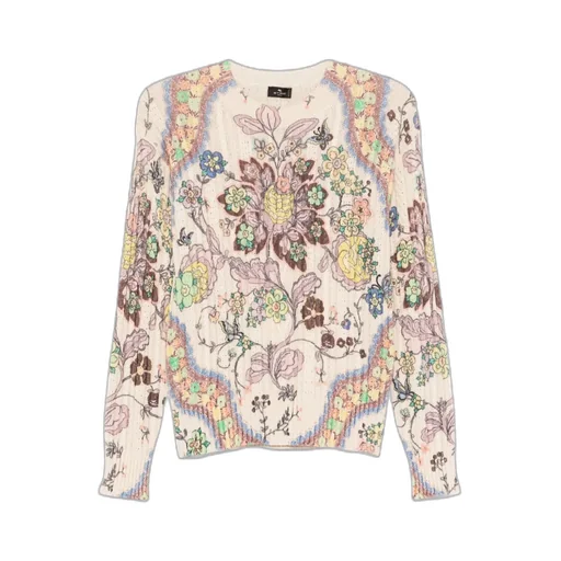 Floral-Print Sweater