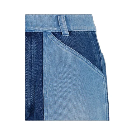 Patchwork Logo-Embossed Straight-Leg Jeans