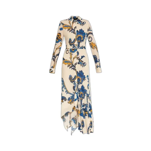 Floral Printed Midi Shirt Dress