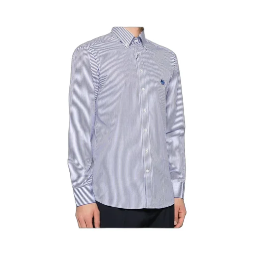 Logo Embroidered Striped Shirt