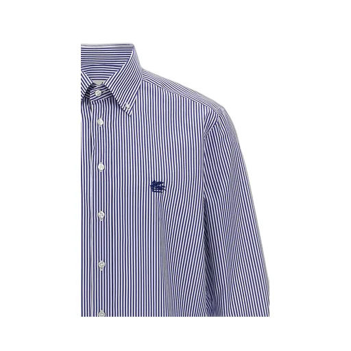 Logo Embroidered Striped Shirt