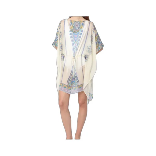 Paisley Printed Satin Caftan