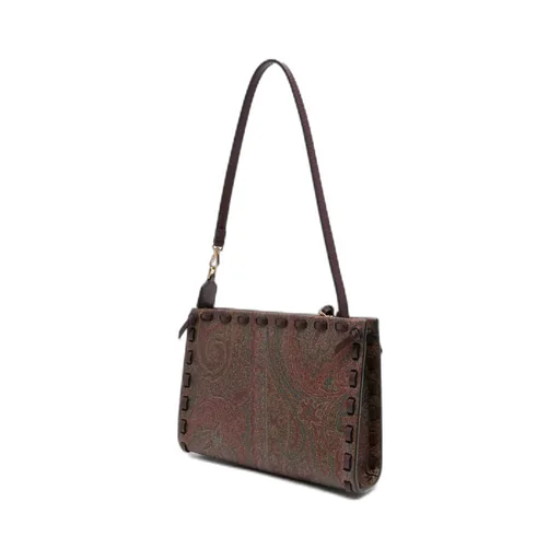 Paisley-Printed Zipped Clutch Bag