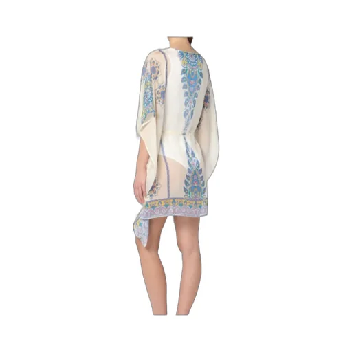 Paisley Printed Satin Caftan