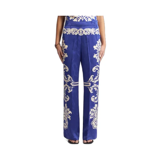 Floral Printed Straight-Leg Trousers