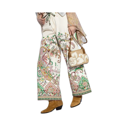 Logo Embroidered Interwoven Crossbody Bag