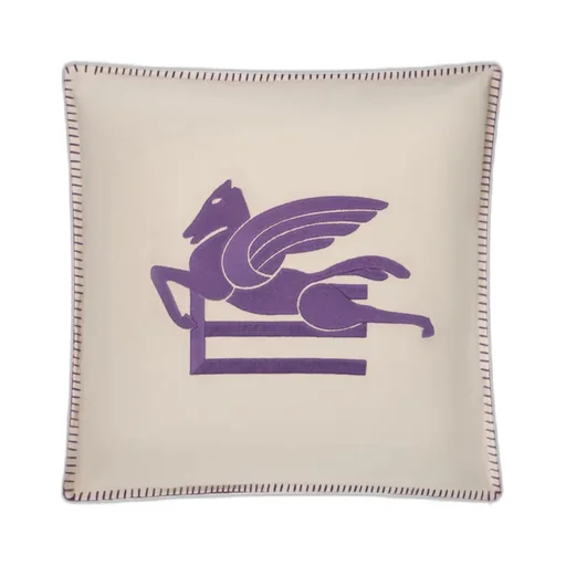 Cushion With Embroidered Pegasus And Logo