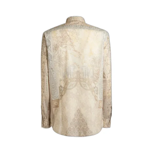 Long-Sleeved Paisley Printed Shirt