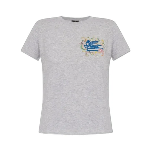 Pegaso Embroidered Crewneck T-Shirt