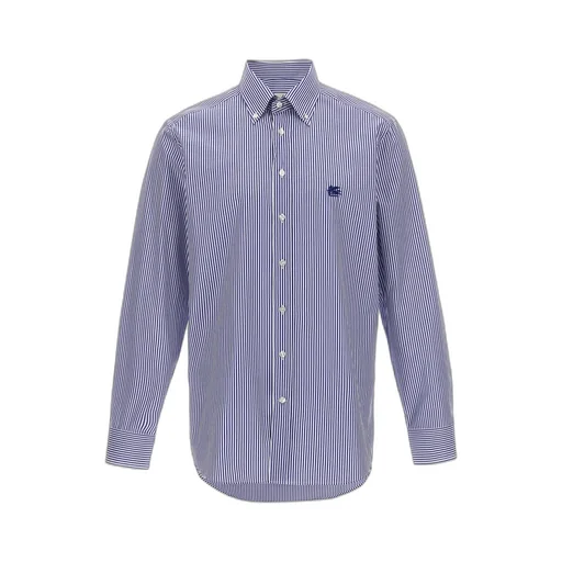 Logo Embroidered Striped Shirt