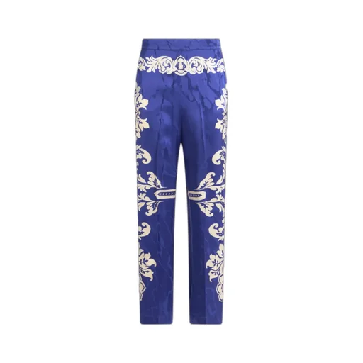 Floral Printed Straight-Leg Trousers