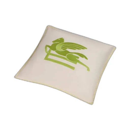 Cushion With Embroidered Pegaso And Logo