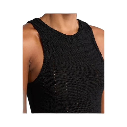 Punched Detail Knit Crop Top