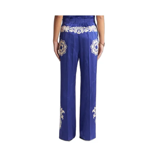 Floral Printed Straight-Leg Trousers