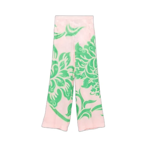 Rose Jacquard Pressed Crease Trousers
