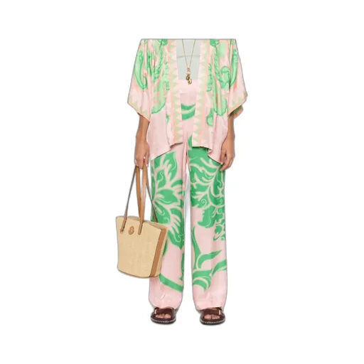 Rose Jacquard Pressed Crease Trousers