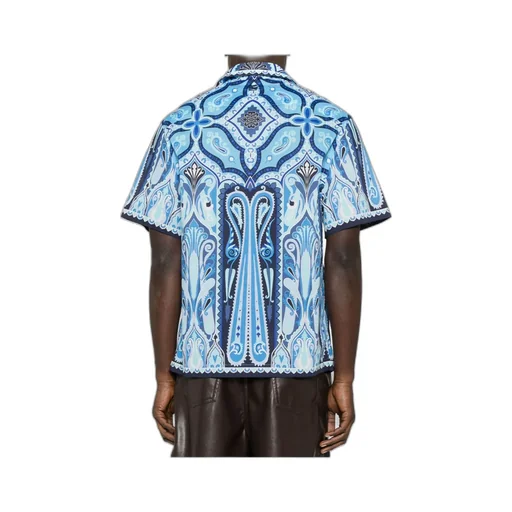 Paisley-Printed Short Sleeved Shirt