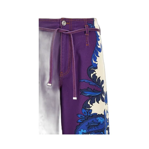 Paisley Printed Drawstring Jeans