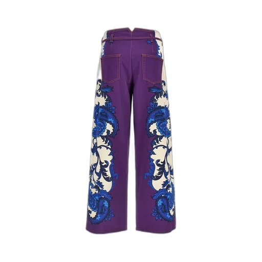 Paisley Printed Drawstring Jeans